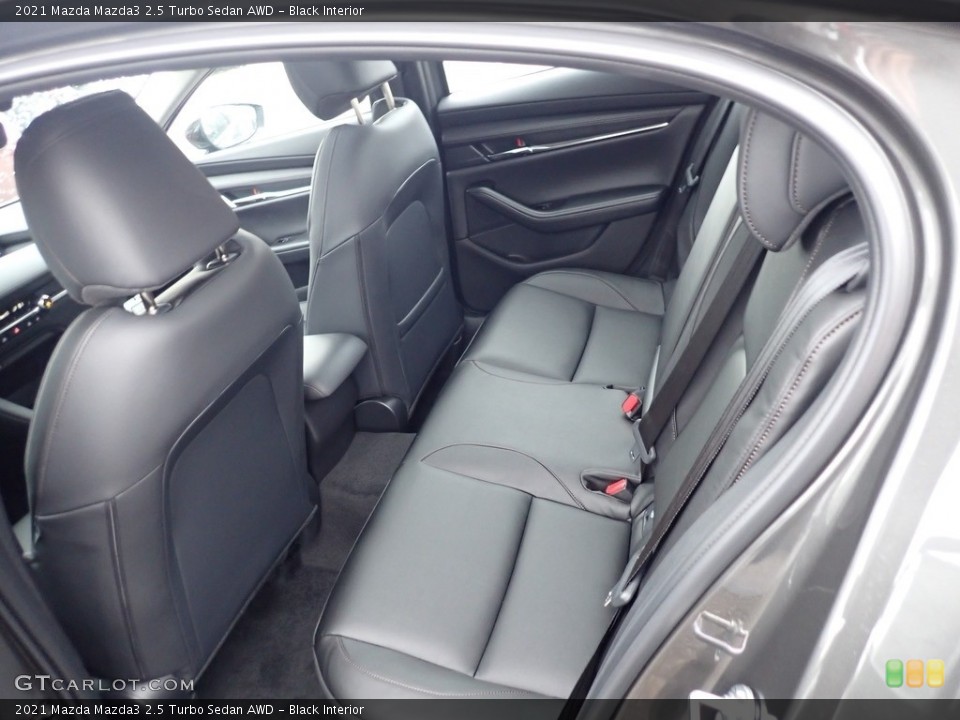 Black Interior Rear Seat for the 2021 Mazda Mazda3 2.5 Turbo Sedan AWD #140502444