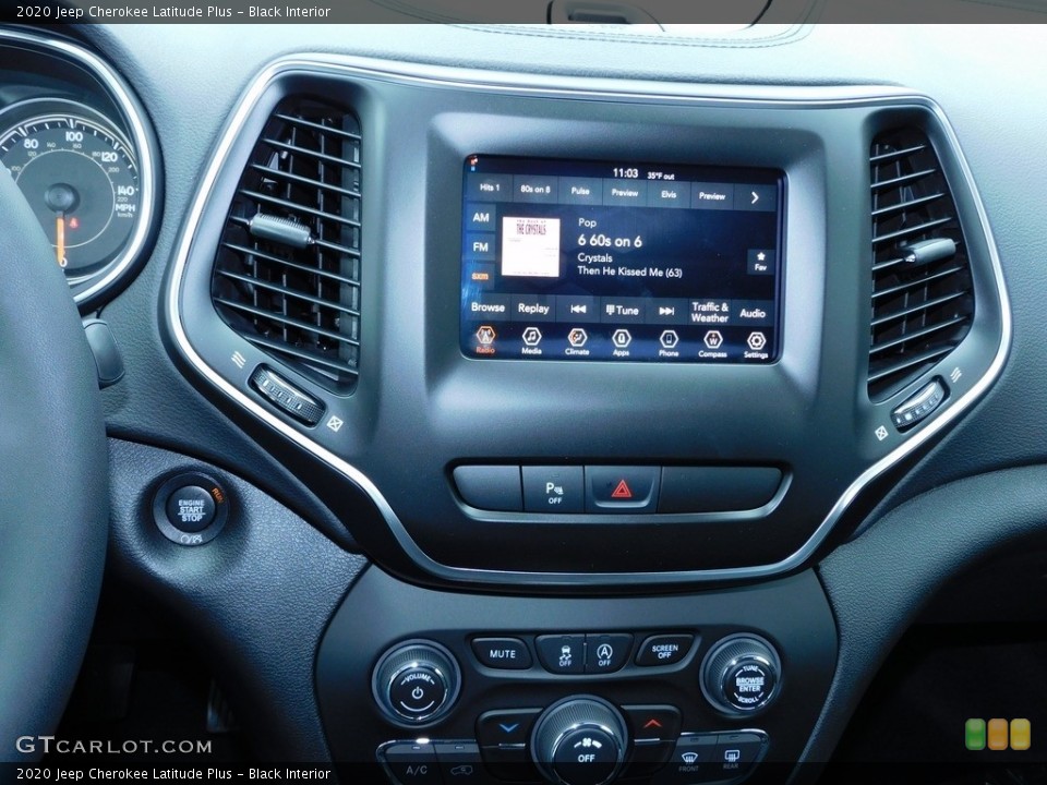 Black Interior Controls for the 2020 Jeep Cherokee Latitude Plus #140505841