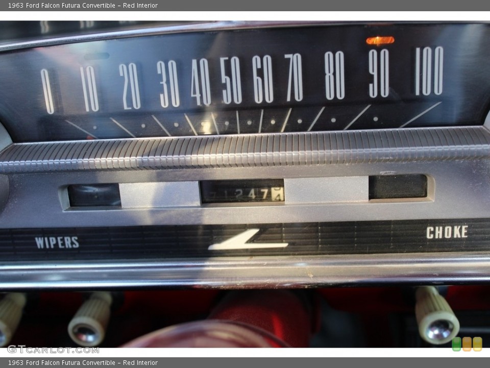 Red Interior Gauges for the 1963 Ford Falcon Futura Convertible #140506222