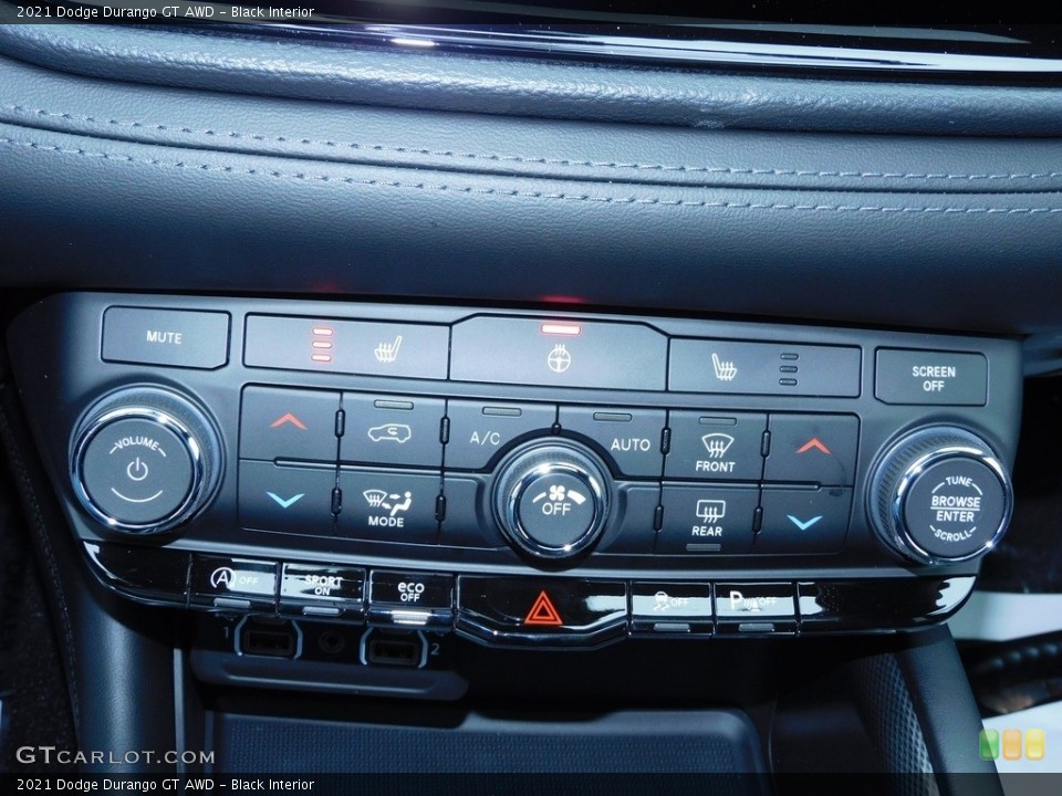 Black Interior Controls for the 2021 Dodge Durango GT AWD #140507503
