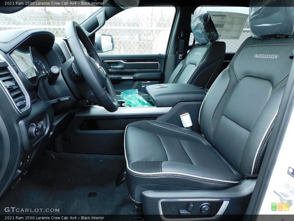 Black Interior Front Seat for the 2021 Ram 1500 Laramie Crew Cab 4x4 #140507710