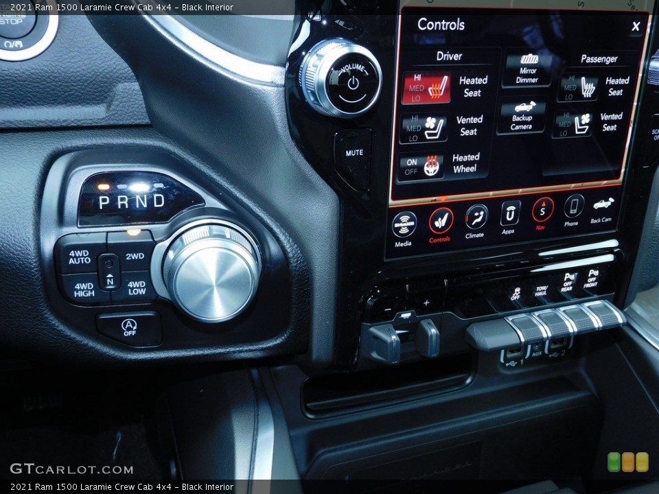 Black Interior Controls for the 2021 Ram 1500 Laramie Crew Cab 4x4 #140507848