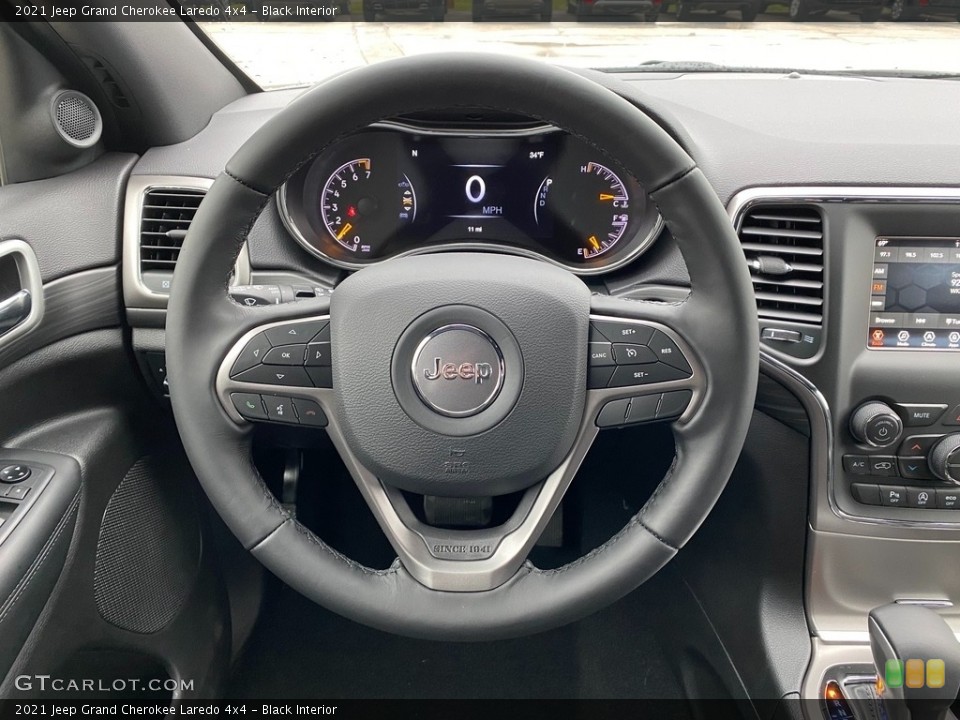 Black Interior Steering Wheel for the 2021 Jeep Grand Cherokee Laredo 4x4 #140508750