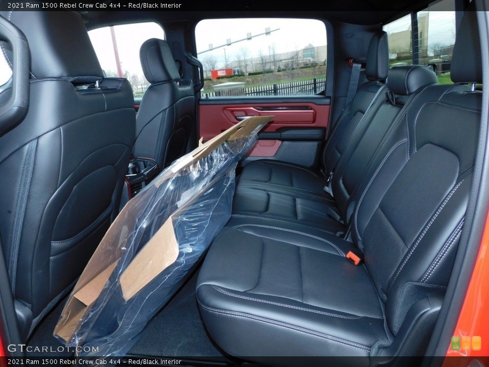 Red/Black Interior Rear Seat for the 2021 Ram 1500 Rebel Crew Cab 4x4 #140509162