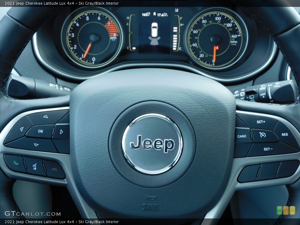 Ski Gray/Black Interior Steering Wheel for the 2021 Jeep Cherokee Latitude Lux 4x4 #140514224
