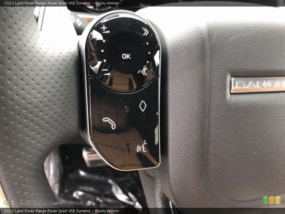 Ebony Interior Steering Wheel for the 2021 Land Rover Range Rover Sport HSE Dynamic #140516992