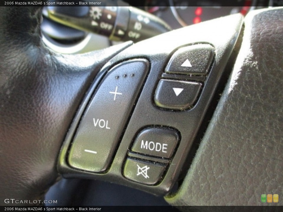 Black Interior Steering Wheel for the 2006 Mazda MAZDA6 s Sport Hatchback #140518192