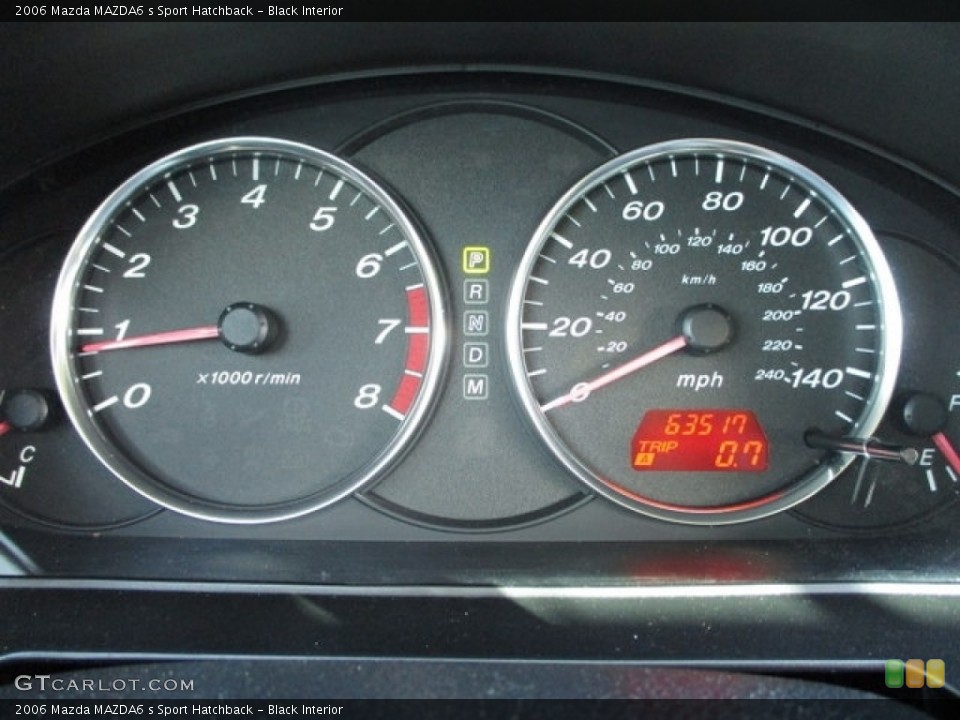 Black Interior Gauges for the 2006 Mazda MAZDA6 s Sport Hatchback #140518615