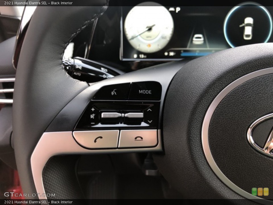 Black Interior Steering Wheel for the 2021 Hyundai Elantra SEL #140519326