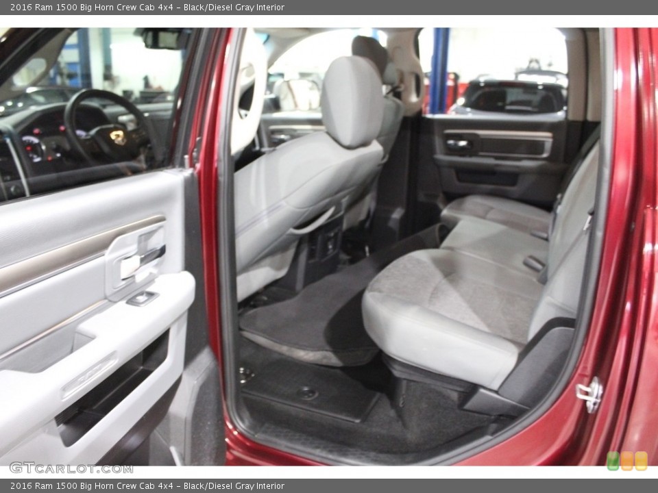 Black/Diesel Gray Interior Rear Seat for the 2016 Ram 1500 Big Horn Crew Cab 4x4 #140519659