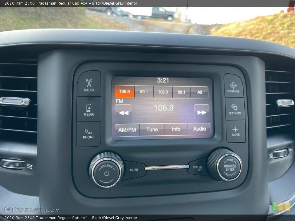 Black/Diesel Gray Interior Audio System for the 2020 Ram 2500 Tradesman Regular Cab 4x4 #140519827