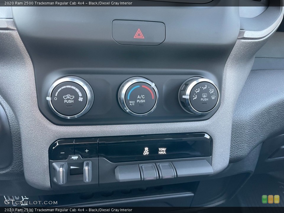 Black/Diesel Gray Interior Controls for the 2020 Ram 2500 Tradesman Regular Cab 4x4 #140519866
