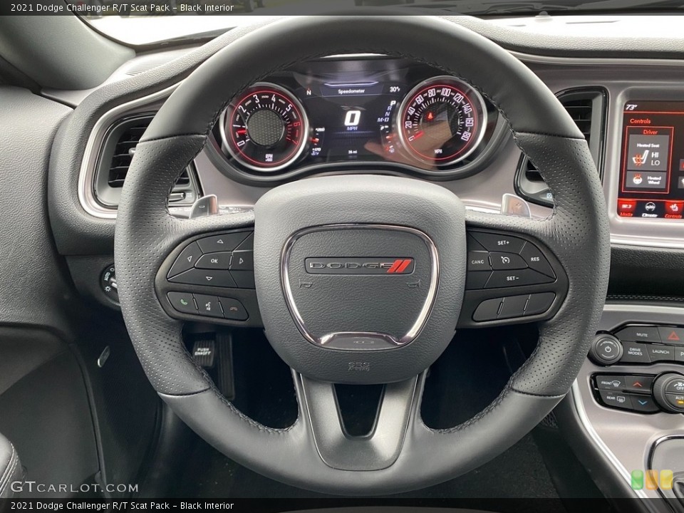 Black Interior Steering Wheel for the 2021 Dodge Challenger R/T Scat Pack #140526400