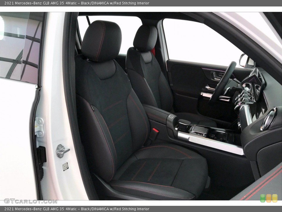 Black/DINAMICA w/Red Stitching 2021 Mercedes-Benz GLB Interiors