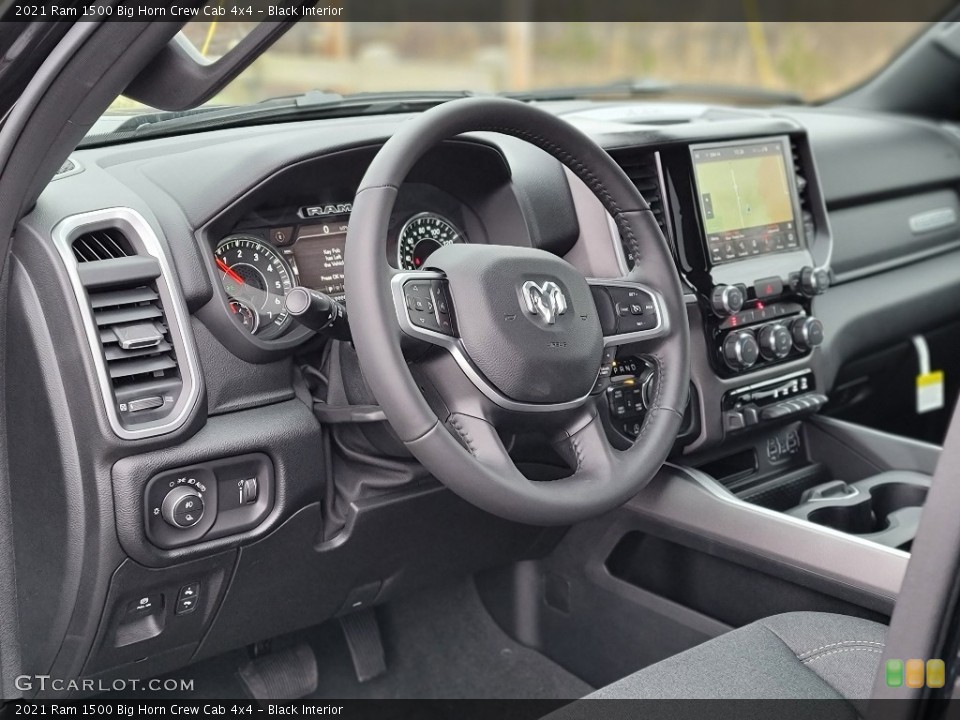 Black Interior Steering Wheel for the 2021 Ram 1500 Big Horn Crew Cab 4x4 #140527612