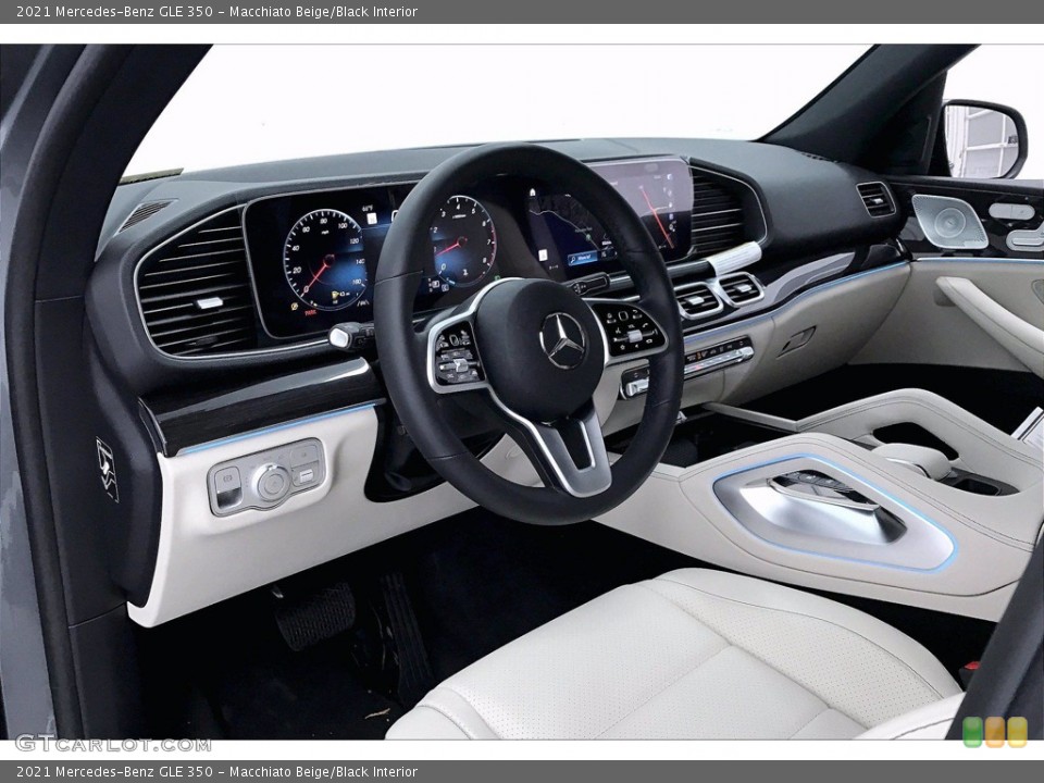 Macchiato Beige/Black Interior Front Seat for the 2021 Mercedes-Benz GLE 350 #140528014
