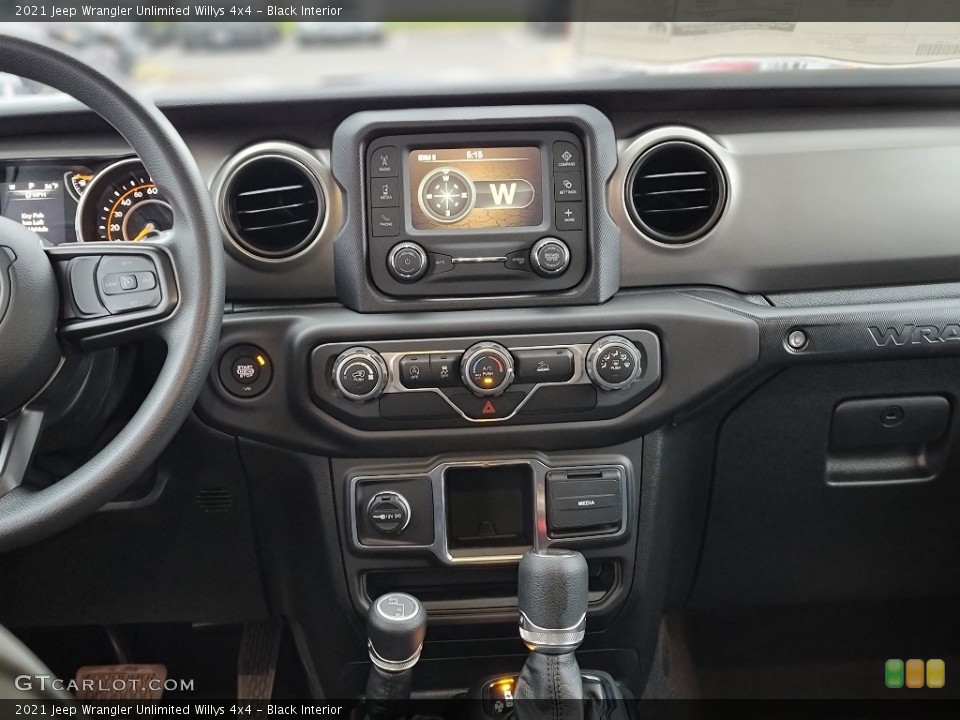 Black Interior Controls for the 2021 Jeep Wrangler Unlimited Willys 4x4 #140528254