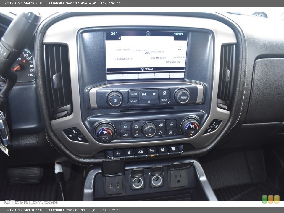 Jet Black Interior Controls for the 2017 GMC Sierra 3500HD Denali Crew Cab 4x4 #140528980
