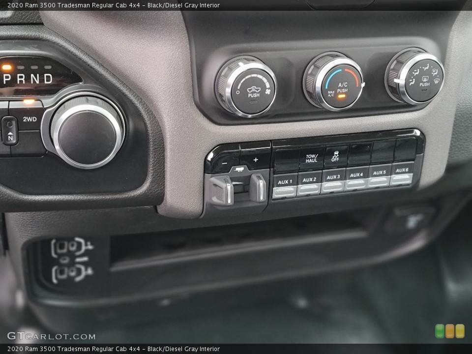 Black/Diesel Gray Interior Controls for the 2020 Ram 3500 Tradesman Regular Cab 4x4 #140532100