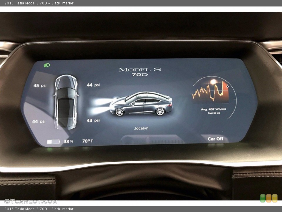 Black Interior Gauges for the 2015 Tesla Model S 70D #140536696