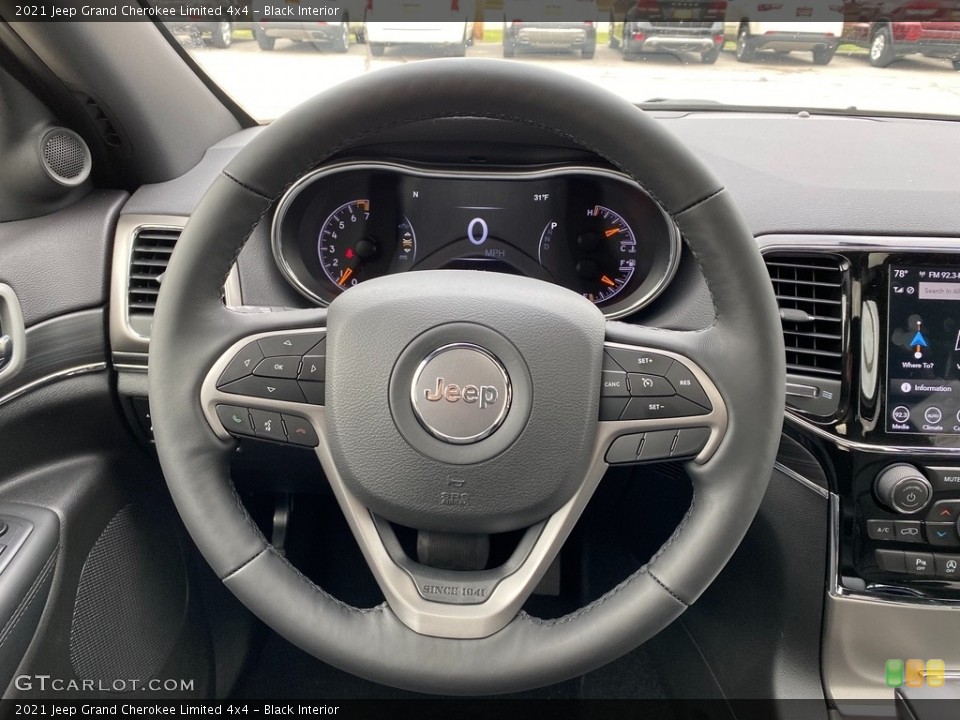 Black Interior Steering Wheel for the 2021 Jeep Grand Cherokee Limited 4x4 #140538861