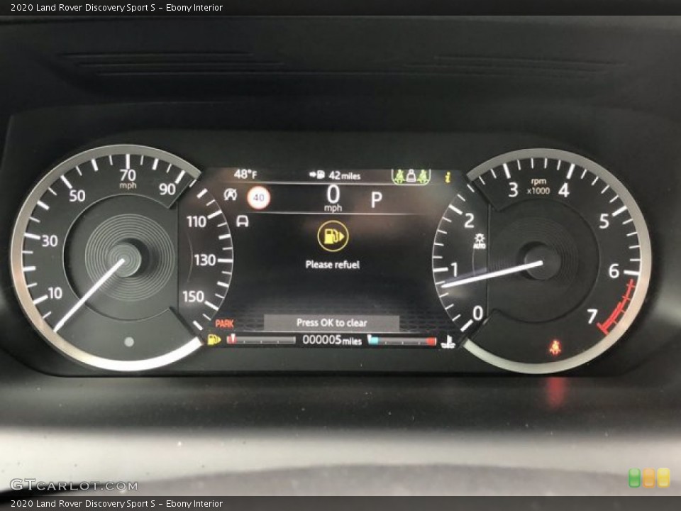 Ebony Interior Gauges for the 2020 Land Rover Discovery Sport S #140540444