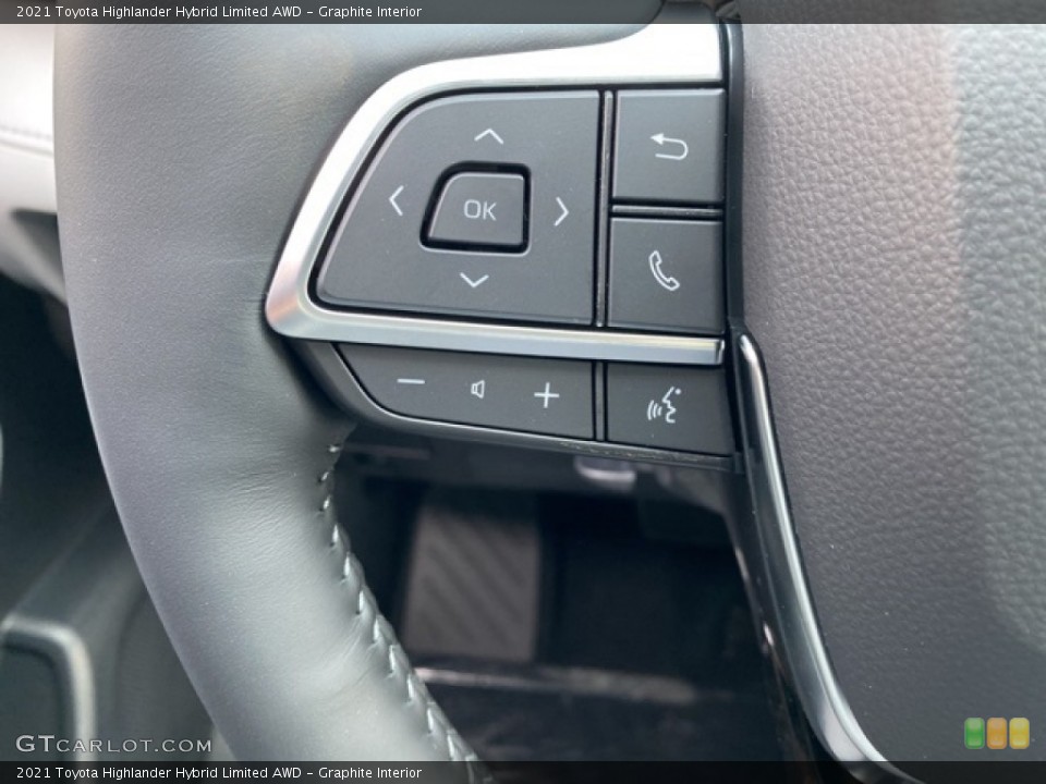 Graphite Interior Steering Wheel for the 2021 Toyota Highlander Hybrid Limited AWD #140542392