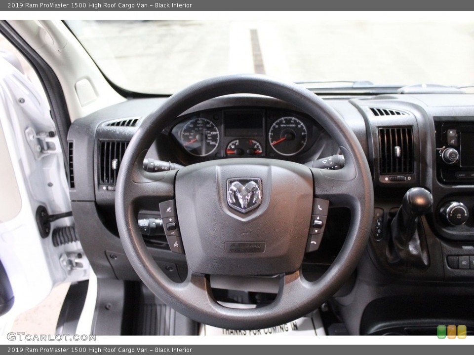 Black Interior Steering Wheel for the 2019 Ram ProMaster 1500 High Roof Cargo Van #140542512