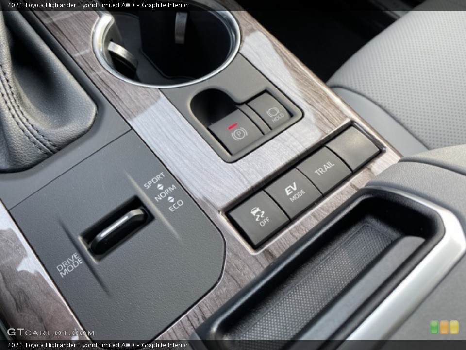 Graphite Interior Controls for the 2021 Toyota Highlander Hybrid Limited AWD #140542704