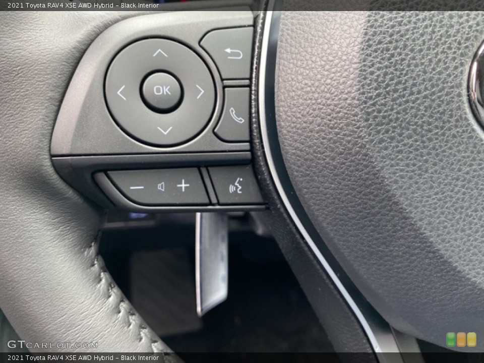 Black Interior Steering Wheel for the 2021 Toyota RAV4 XSE AWD Hybrid #140543379