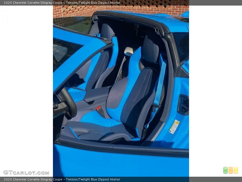 Tension/Twilight Blue Dipped 2020 Chevrolet Corvette Interiors