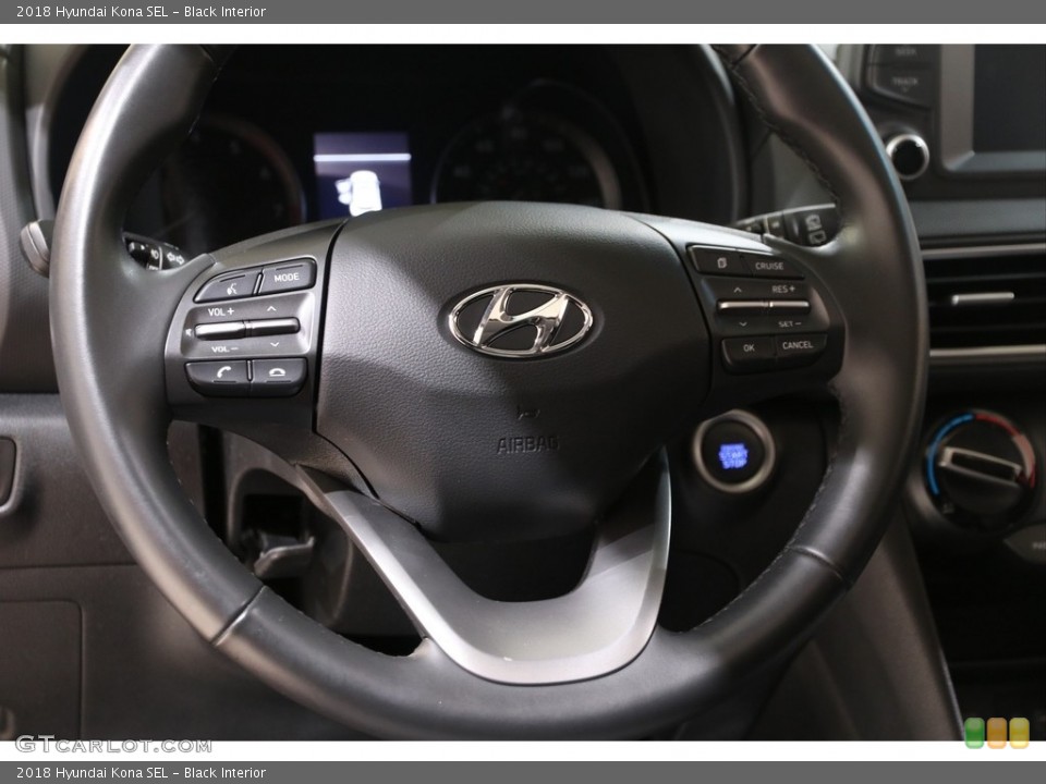 Black Interior Steering Wheel for the 2018 Hyundai Kona SEL #140553039