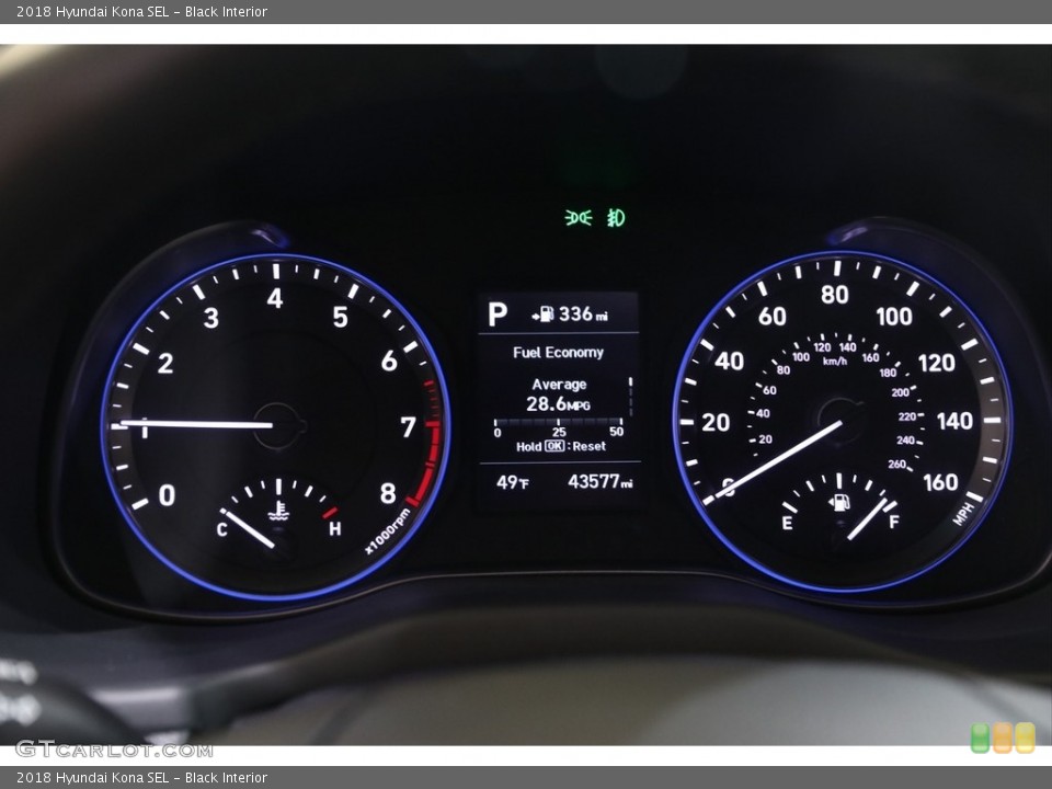Black Interior Gauges for the 2018 Hyundai Kona SEL #140553054
