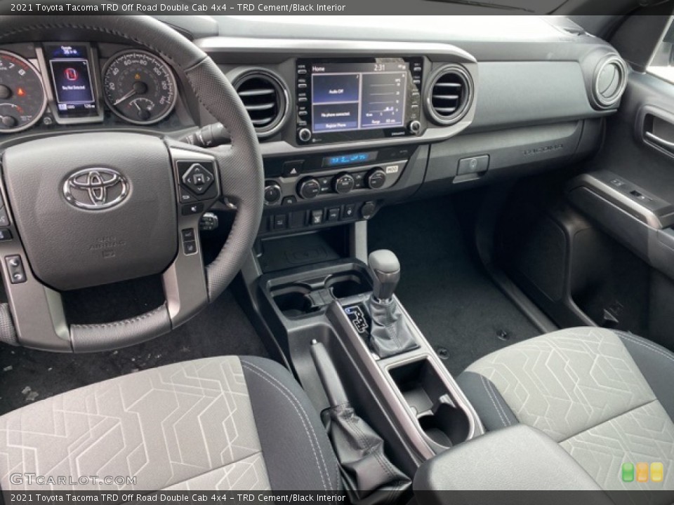TRD Cement/Black Interior Photo for the 2021 Toyota Tacoma TRD Off Road Double Cab 4x4 #140555460