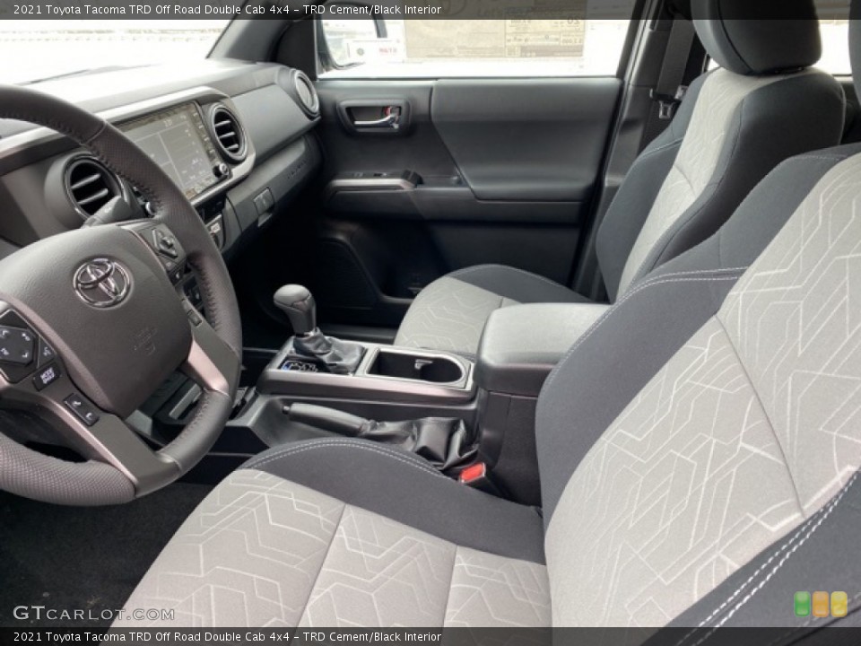 TRD Cement/Black Interior Front Seat for the 2021 Toyota Tacoma TRD Off Road Double Cab 4x4 #140555466