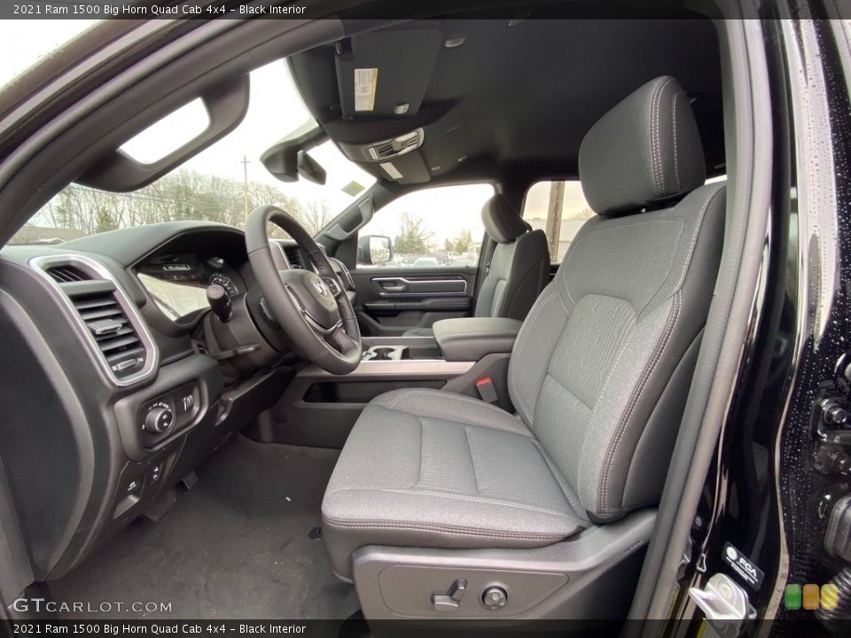 Black Interior Front Seat for the 2021 Ram 1500 Big Horn Quad Cab 4x4 #140557048