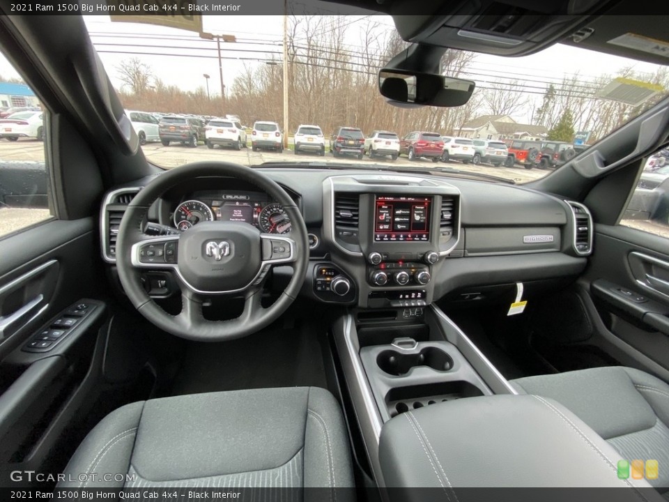 Black Interior Photo for the 2021 Ram 1500 Big Horn Quad Cab 4x4 #140557090