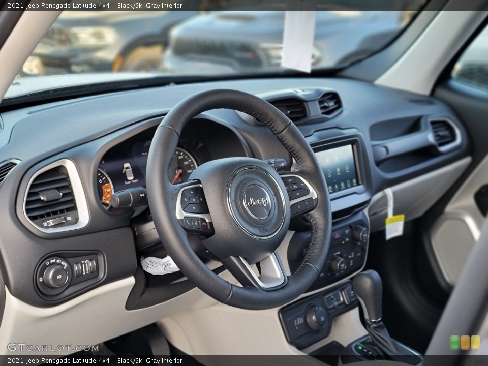 Black/Ski Gray Interior Dashboard for the 2021 Jeep Renegade Latitude 4x4 #140557234