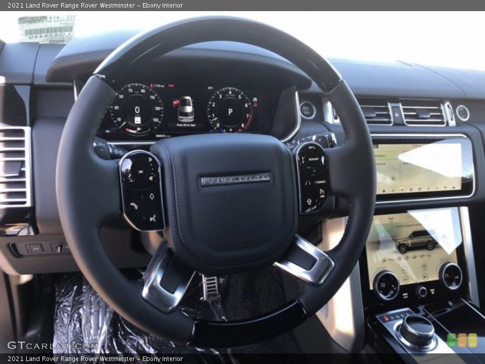 Ebony Interior Steering Wheel for the 2021 Land Rover Range Rover Westminster #140558110