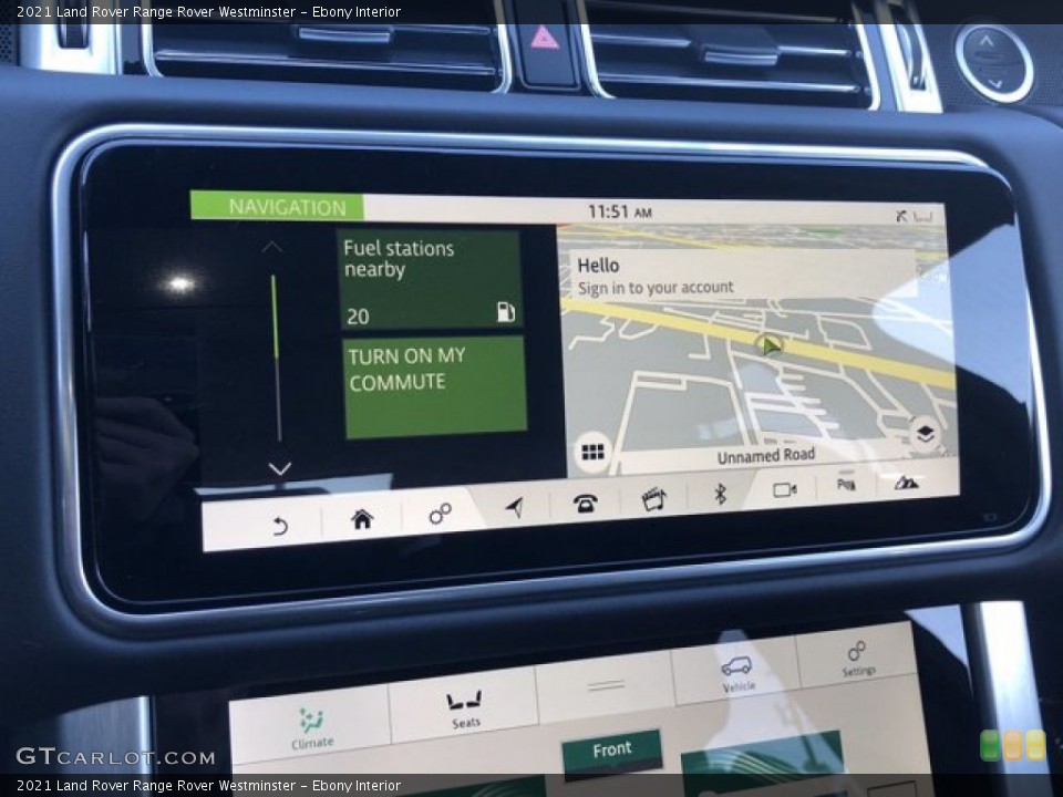 Ebony Interior Navigation for the 2021 Land Rover Range Rover Westminster #140558194