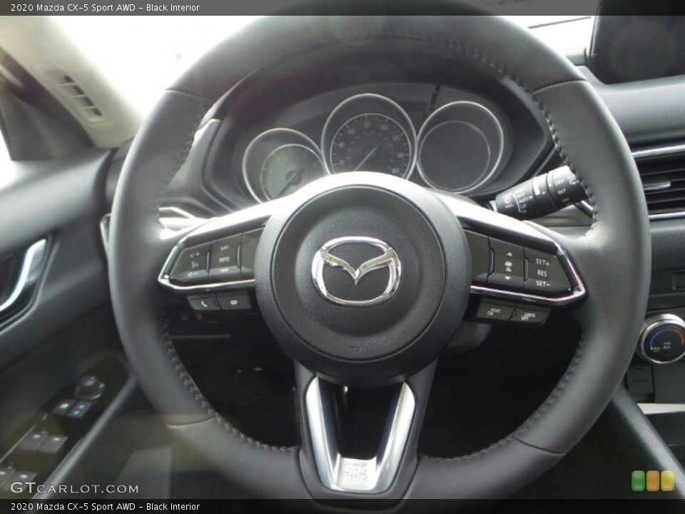 Black Interior Steering Wheel for the 2020 Mazda CX-5 Sport AWD #140558245