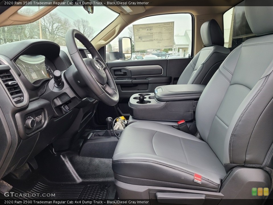 Black/Diesel Gray Interior Front Seat for the 2020 Ram 3500 Tradesman Regular Cab 4x4 Dump Truck #140558302