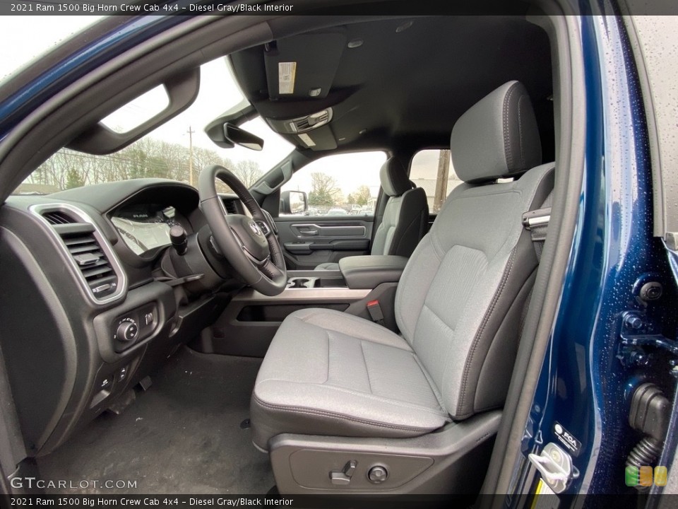 Diesel Gray/Black Interior Front Seat for the 2021 Ram 1500 Big Horn Crew Cab 4x4 #140559004