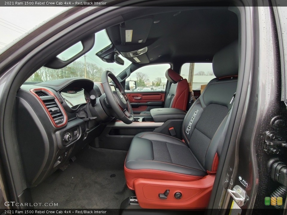 Red/Black Interior Front Seat for the 2021 Ram 1500 Rebel Crew Cab 4x4 #140559688