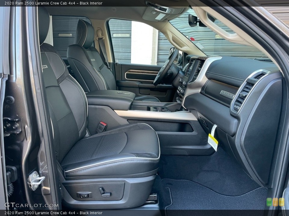 Black Interior Front Seat for the 2020 Ram 2500 Laramie Crew Cab 4x4 #140559835