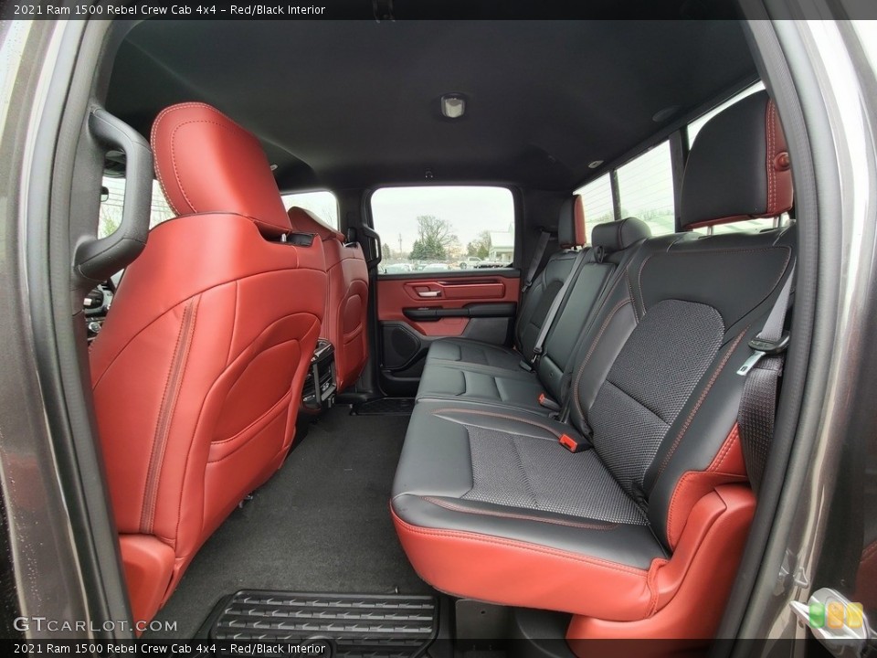 Red/Black Interior Rear Seat for the 2021 Ram 1500 Rebel Crew Cab 4x4 #140559850