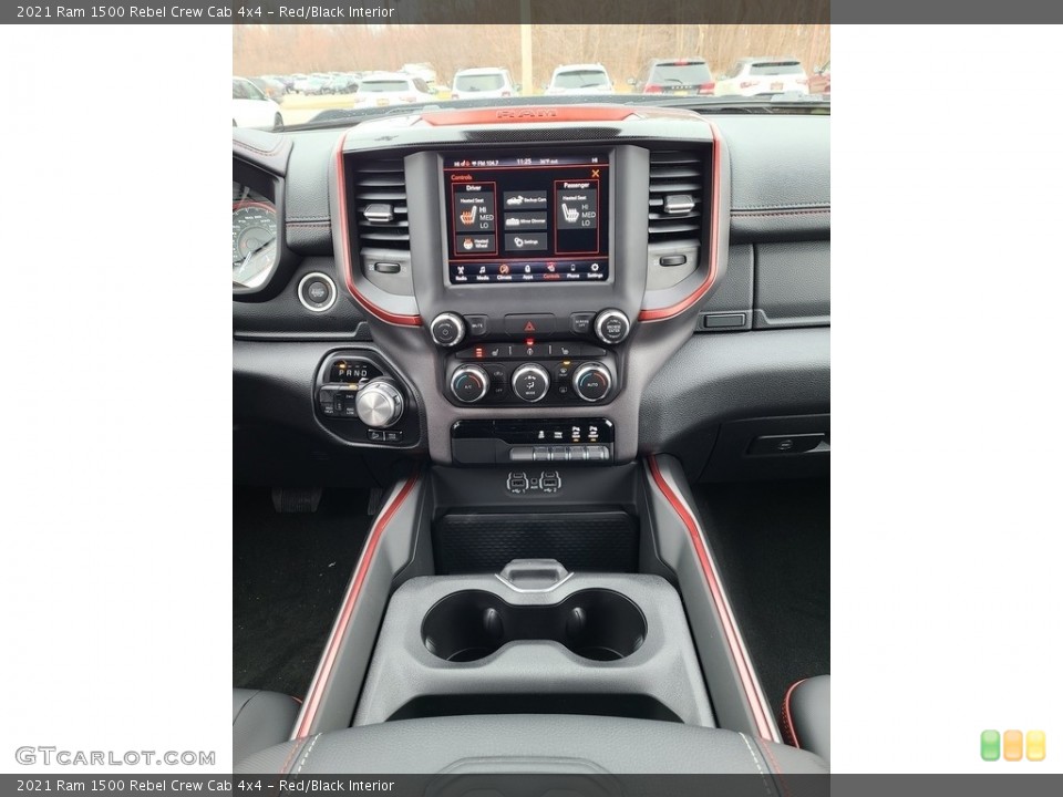 Red/Black Interior Controls for the 2021 Ram 1500 Rebel Crew Cab 4x4 #140559925