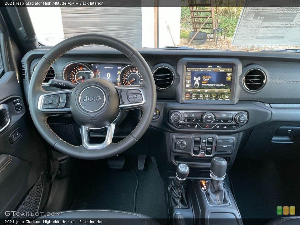 Black Interior Dashboard for the 2021 Jeep Gladiator High Altitude 4x4 #140560708