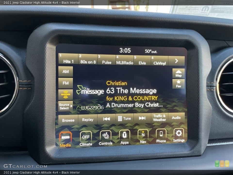 Black Interior Audio System for the 2021 Jeep Gladiator High Altitude 4x4 #140560790