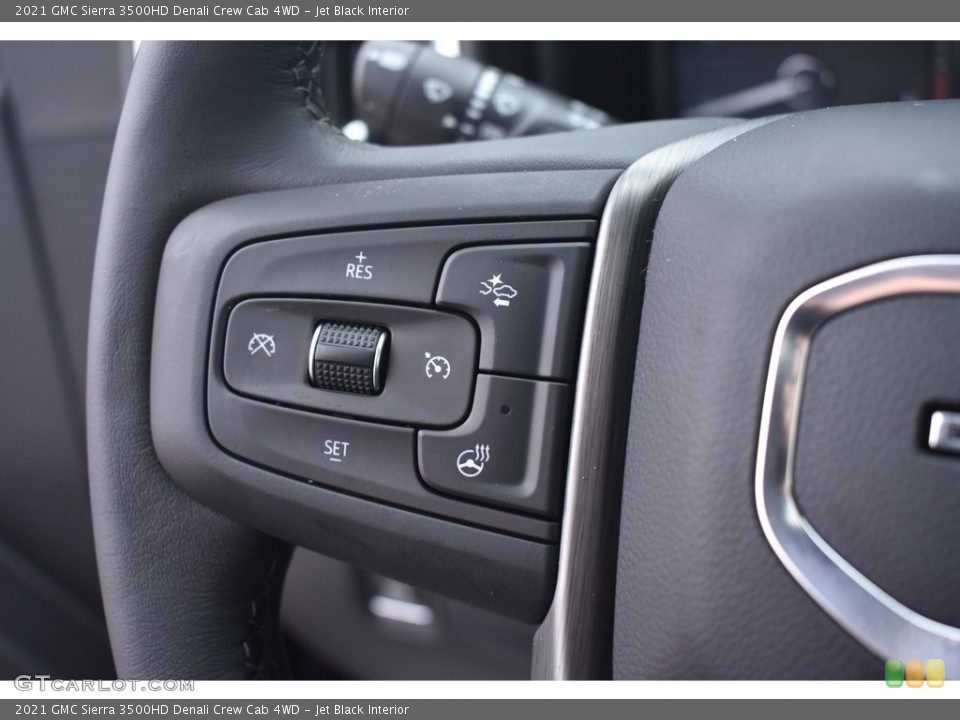 Jet Black Interior Steering Wheel for the 2021 GMC Sierra 3500HD Denali Crew Cab 4WD #140572722